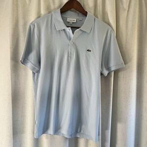LACOSTE Short Sleeve Polo Men Medium Light‎ Blue